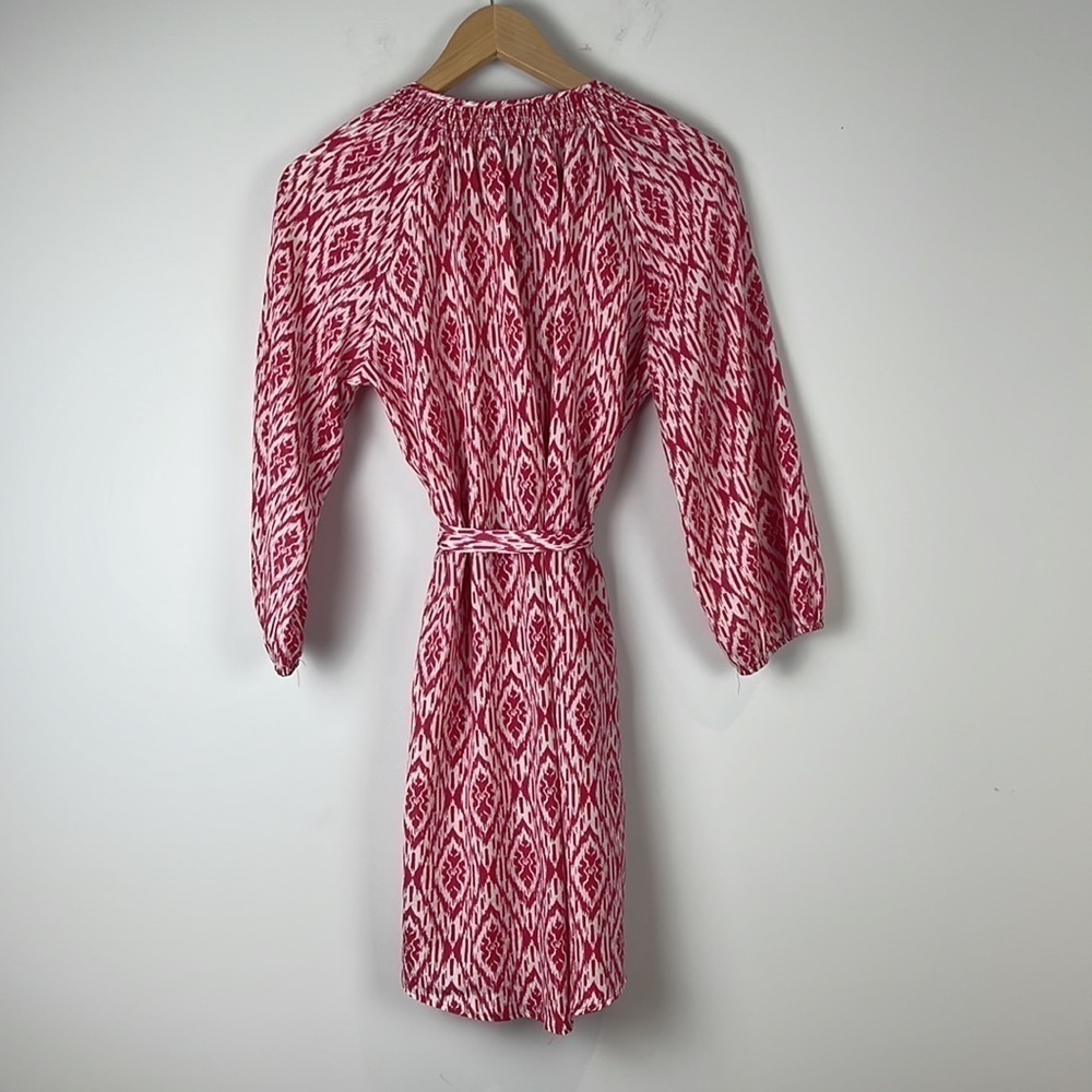 Anthropologie Maeve Silky 3/4 Sleeve Shift Dress Belted Waist size Medium - Picture 5 of 9
